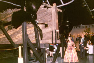 A Southern Belle inspects the CSS Jackson at Civil War Naval Musuem in Columbus, GA