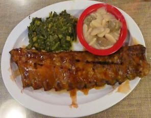 Rib dinner at King's Restaurant