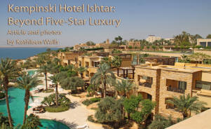 View of Kempinsky hotel and pook and dead sea