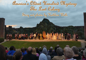 Cast of The Lost colony play on stage